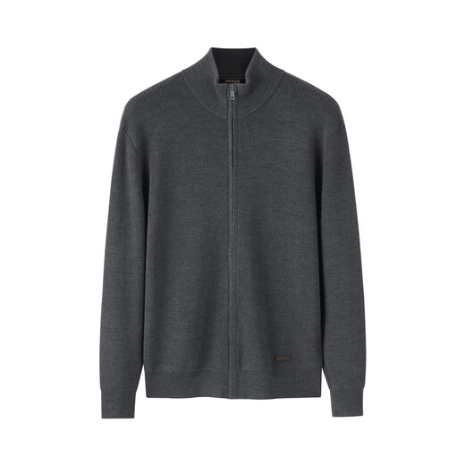 YOUNGOR Sweater Men's Autumn and Winter Young Men's Sweater Zipper Cardigan Cardigan Wool Blended Fabric 2 Colors Dark Gray VWHW619967CLA S 95c
