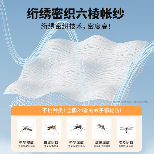 Anti-fall mosquito net for home bedroom children and babies to prevent falling out of bed Mongolian yurt dust-proof pattern net 2025 new style dark blue French lace tent edge romantic light luxury style 1.97m*1.8m*1.7m suitable for 1.8m bed