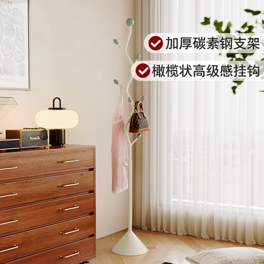 KUKA cream style thickened carbon steel bracket living room with S-shaped single coat rack DS3445XJ S-shaped coat rack milk white 28*175