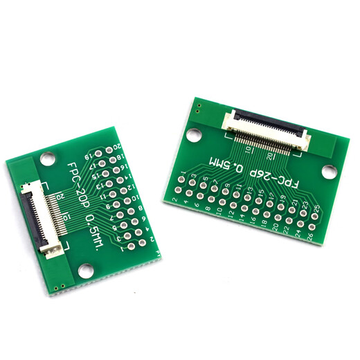 Dafuri FPC/FFC adapter plate welded 0.5mm/1.0mm pitch connector to straight plug 2.54 flexible cable adapter 30P double-sided tape 0.5MM with seat for flip-top connection (1 piece)