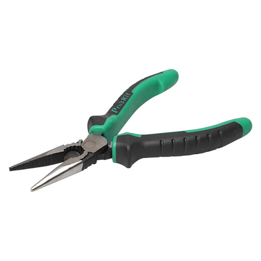Baogong (Pro sKit) 1PK-709DS two-color handle eccentric labor-saving pliers titanium clamping needle nose pliers 6 inches (165mm)