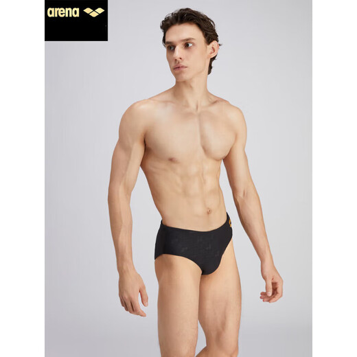 阿瑞娜（arena）男士抗氯速干泳裤弹力舒适防尴尬 黑色 L (175) 身高172-180/体重65-78