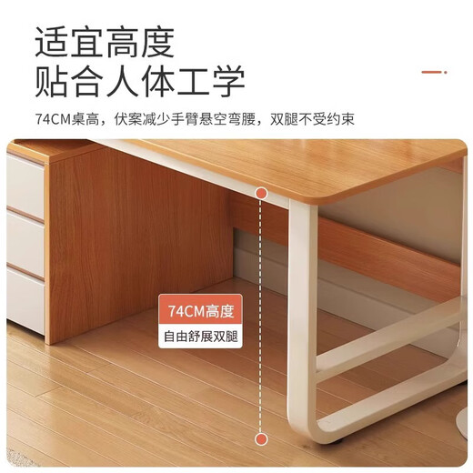 Double computer desk home wall-mounted long table bedroom desk simple modern student study office workbench quality double place pastoral color 240cm