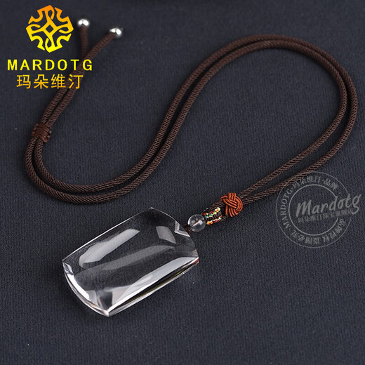 MARDOTG white crystal Ping An Wu Shi brand pendant for men Ping An Wu Shi brand crystal necklace pendant for women gifts Ping An Wu Shi brand