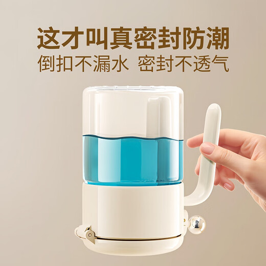 Home KATEI STORY Japanese seasoning jar 2025 new spoon separated sealed moisture-proof kitchen household high-end salt shaker seasoning bottle box off-white 3-piece set 400ml