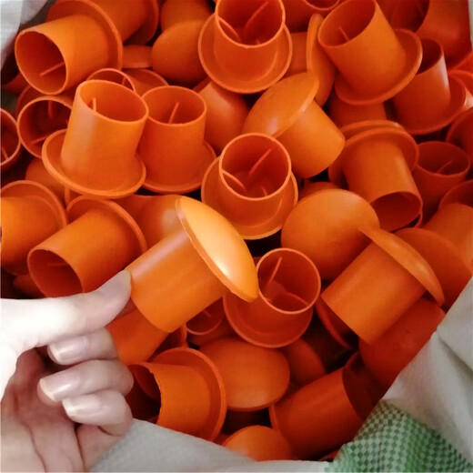 Rebar wire head protective sleeve threaded steel bar protective cap mushroom cap steel pipe protective sleeve shelf pipe blocking bolt cap 10-25 steel bar universal orange 100 pieces