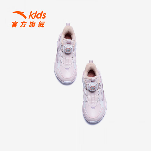 ANTA (ANTA) children's cotton shoes for girls Dengfeng 3 spring new leather surface water-repellent knob buckle snow boots 322549975N clear gouache/Anta white-1 31 foot length about 19.5cm