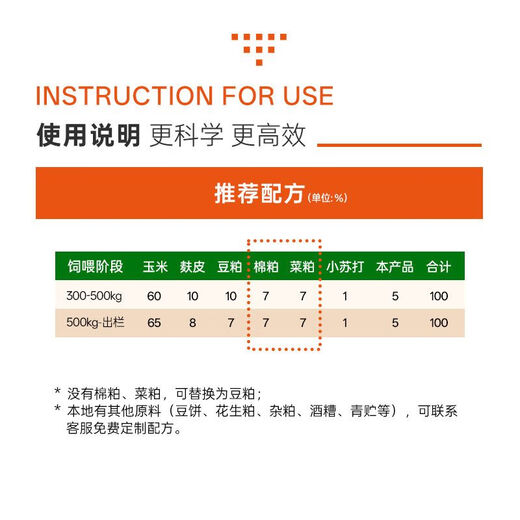 YINGMEIER Beef Cattle Grow Meat YINGMEIER Premix Fattening Feed Simmental Cattle Feed Cattle Fattening and Slaughtering 5% Beef Cattle Grow Meat 25kg