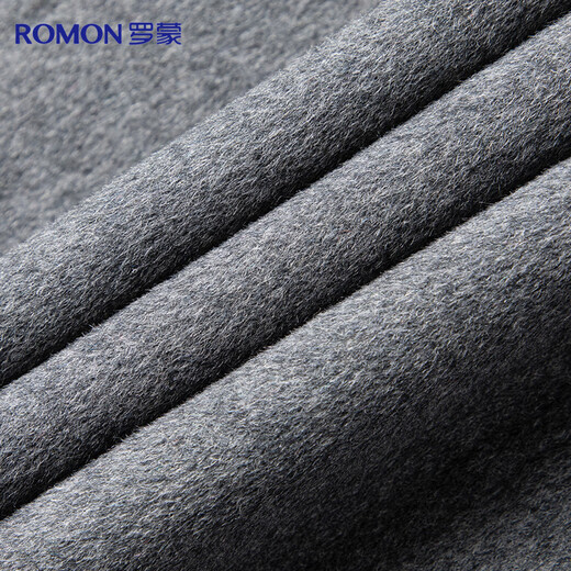 Romon Sheep Wool Double-sided Woolen Wool Coat Men's Autumn and Winter Mid-Length Casual Woolen Windbreaker Men's Jacket