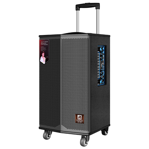 Manlong square dance audio high-power subwoofer wireless microphone Bluetooth high volume with live broadcast professional sound card internal recording mobile performance trolley outdoor karaoke speaker K-415 audio (15-inch bass) dual microphones + gift package