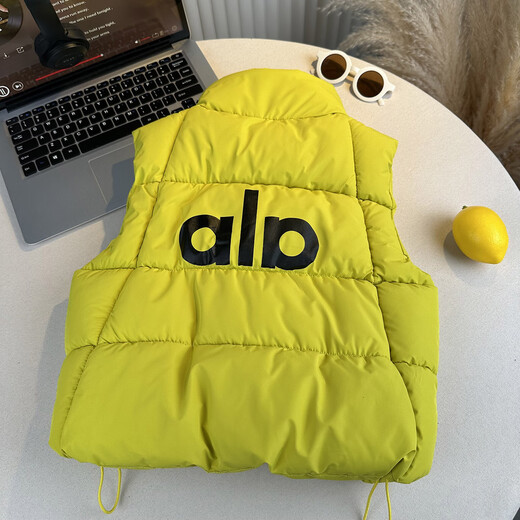 Boys vest outer wear autumn and winter clothing 2025 new handsome boy winter thickened vest children's cotton vest trendy yellow cm (recommended height around 95) 100