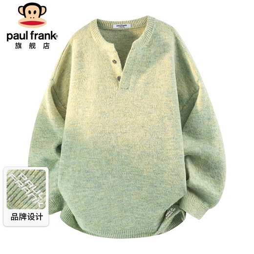 Paul Frank Sweater Men's Autumn and Winter American Loose Knitwear Men's Casual Warm Couple Jacket Men's Mixed Green XL