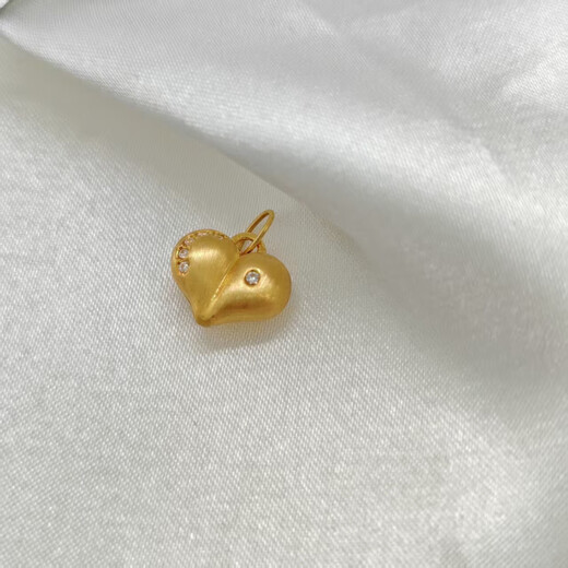 18K gold diamond love pendant, high-end love necklace for girlfriend birthday gift, heart-shaped necklace for women, yellow inlaid love heart