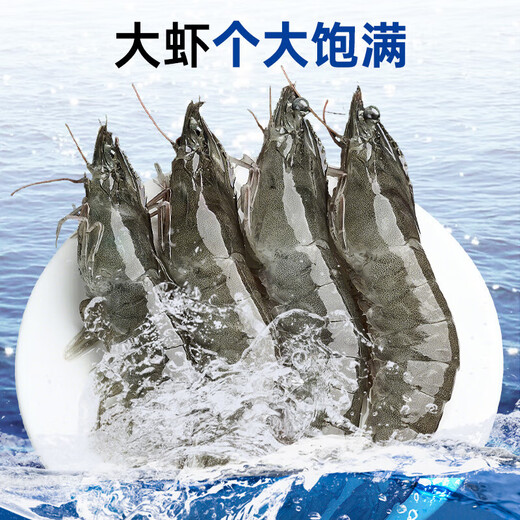 Linglue Qingdao Salted Frozen Prawns Net Weight 3Jin Jin is equal to 0.5kg 105-120 pieces Salted Frozen White Prawns Prawns Base Shrimp Fresh Shrimp