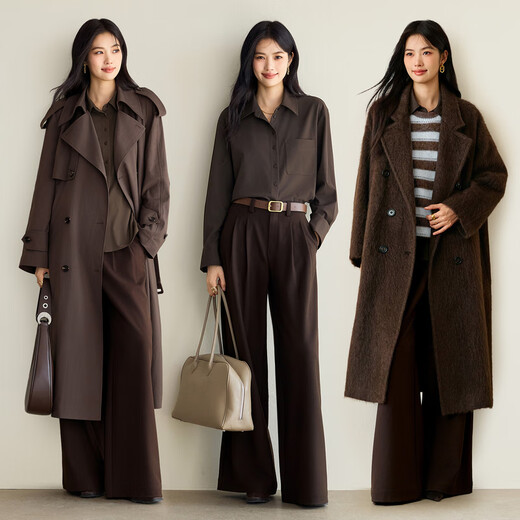 Eveli (eifini) Jiang Xin endorses Eveli TR classic shirt, versatile slim shirt, warm 25 winter new tops for women, dark maroon S 80-105Jin Jin is equal to 0.5 kg