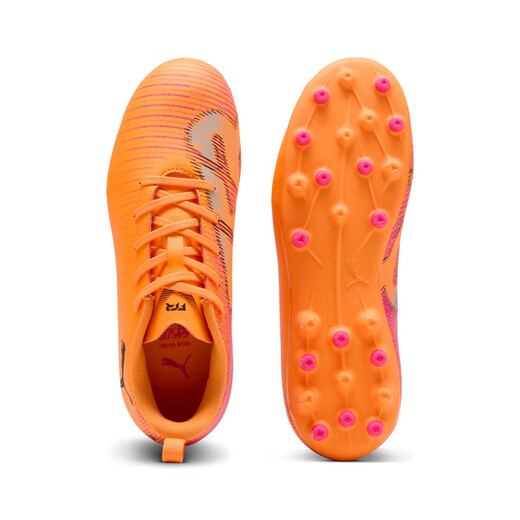 PUMA Short Spike Frisbee Training Football Shoes Children's New Artificial Turf Spikes FUTURE8 108623 Fire Red-Black-Pink-03 37