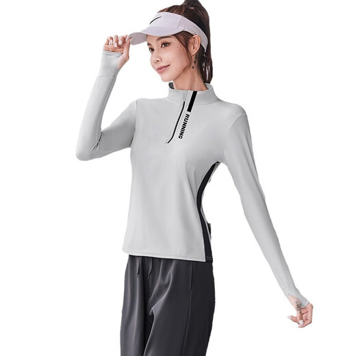 Jiangyou Yoga Fitness Wear Women's Summer Slim Fit Breathable Long-Sleeved Training Wear Pilates Sports Pants Wholesale JT23509D Pink XL