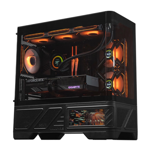 GIGABYTE AMD Ryzen 7 7800X3D/9800X3D desktop assembly computer host without graphics card option with RTX5070Ti/5080 game water-cooled sea view room secondary screen complete machine three R7 9700X丨32G丨1TB丨Mainstream