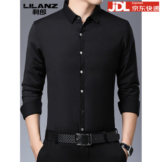 利郎男装长袖衬衫冬季加厚保暖可拆卸内胆男士休闲色衬衣潮 驼色9821(格子款) S 165/84A(建议95-120斤)