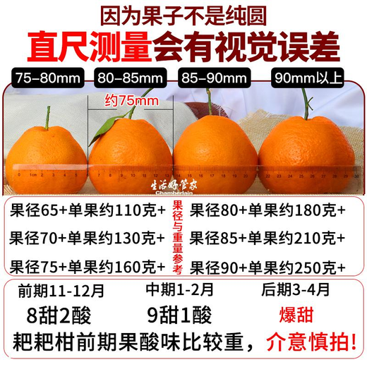 Life & Good Housekeeping Sichuan Chunjian Raking Mandarin Bursting Big Fruit Fresh Fruit Gift Box Seasonal Oranges Freshly Picked Citrus Oranges 8.5-9 Jin Jin equals 0.5 kg. High cost performance - a great meal for the whole family. Net weight 8 Jin Jin equals 0.5 kg. Fruit diameter 80-85 mm. Medium-large fruit.