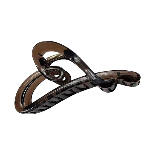 Lnieer Xu Wo Dazzling Zhao Lusi and Xu Yan's same love clip for women with high-end hair on the back of the head shark hair clip headwear brown love clip