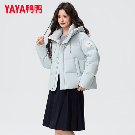 Duck Down Jacket Women's Short 2025 Winter New Style Small Sweet Temperament Casual Versatile Coldproof Warm Jacket HT Glacier Blue S (155)