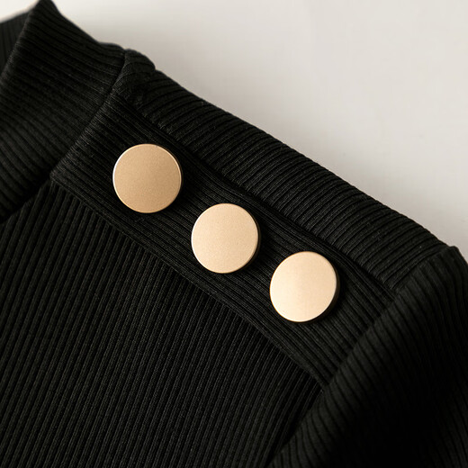 Late White New Product 2026 Spring Model Slim Fit Can be Weared Inside and Outside Tops Temperament Versatile Bottoming Shirt Women Black M