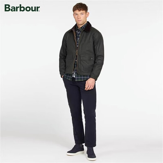 Barbour Dom men's waxed jacket sage green L xx68