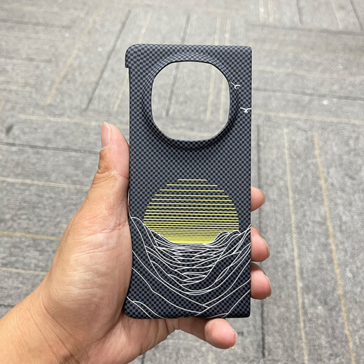 Huawei (HUAWEI) original quality Sunrise carbon fiber material is suitable for Huawei Mate X6 Collector's Edition mobile phone case thin (Sunrise Black) carbon fiber pattern PC single back cover Huawei Mate X6