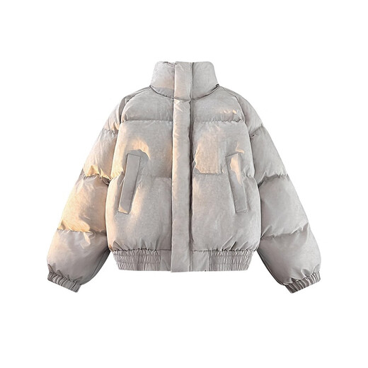 Cantu American short down cotton coat men's winter stand-up collar tie-dyed cotton coat cleanfit advanced bread coat cotton coat camel XL