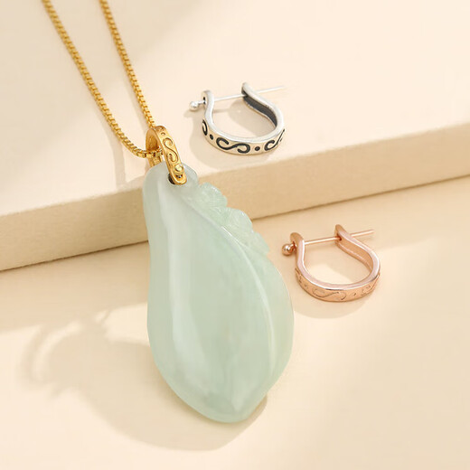 Buhesyt18*k* gold buckle head 925 pendant diy accessories 18K jade pendant buckle Buddha male buckle necklace glossy color large clip distance 7* clip thickness 7mm