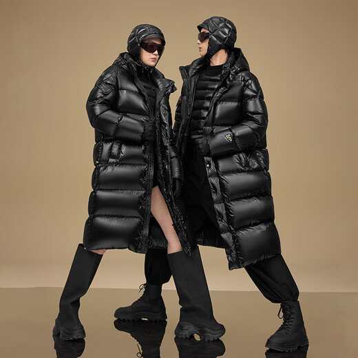 Govan Black Gold Goose Down Jacket Pioneer 5.0 Eight-Gate 2025 New Men and Women Same Style Thickened Long Down Jacket Black M