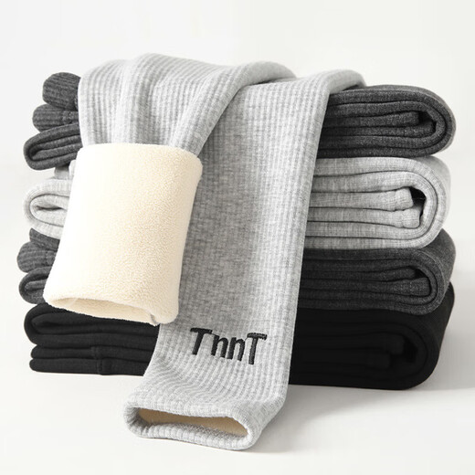 Lamb velvet leggings for women's outerwear winter plus velvet thickened autumn pants large size black extra thick warm cotton pants dark gray M L suitable for 80-120 Jin Jin equals 0.5 kg