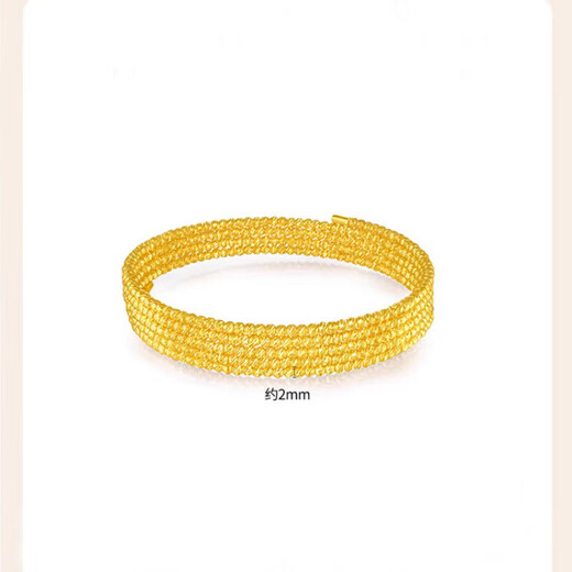 Jinxu multi-layered hoop sand gold bracelet for women, non-fading, winding bracelet, versatile, stylish, light and luxurious, single hoop