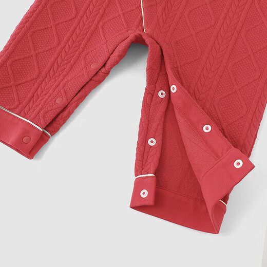 YEEHOO baby New Year's greeting clothes autumn and winter warm baby clothes new Chinese style baby jumpsuit festive