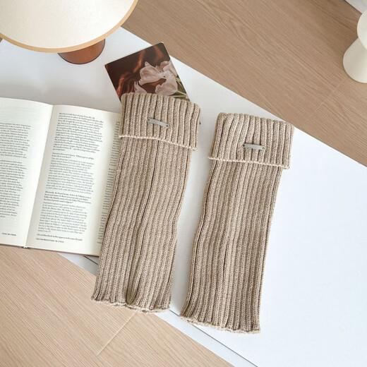 Zhuanying white metal pile socks women's autumn and winter knitted socks versatile y2k wear leg warmer socks wholesale white one size