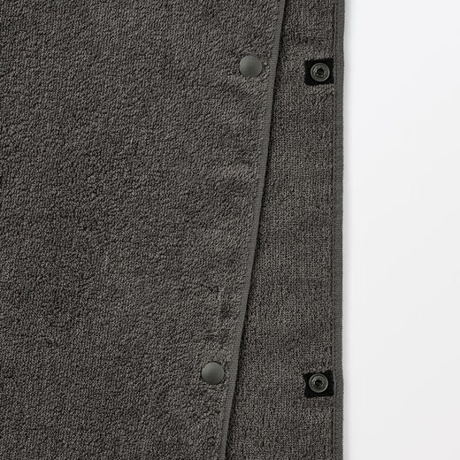 MUJI cotton velvet wearable bath towel charcoal gray 70x190cm