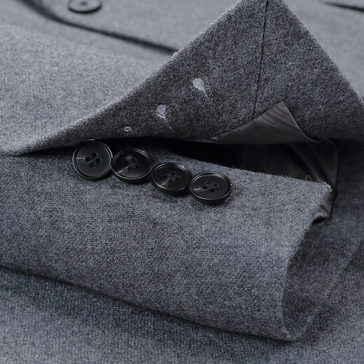 Guillaume de Mons pure wool suit men's business formal suit complete set of men's groom's wedding dress suit thickened gray top + pants MXF076 52