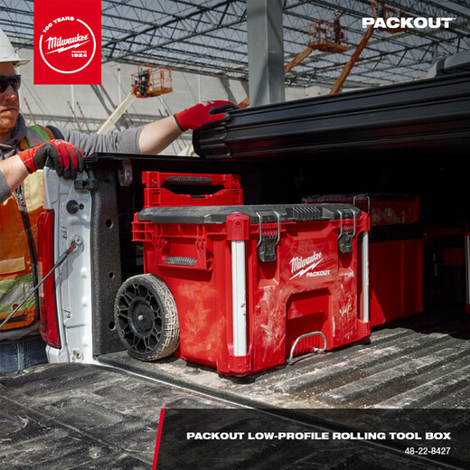 Miwaki PACKOUT two-wheel trolley stackable extra large tool box material box tool basket PACKOUT stackable roller tool box 48-22-8427