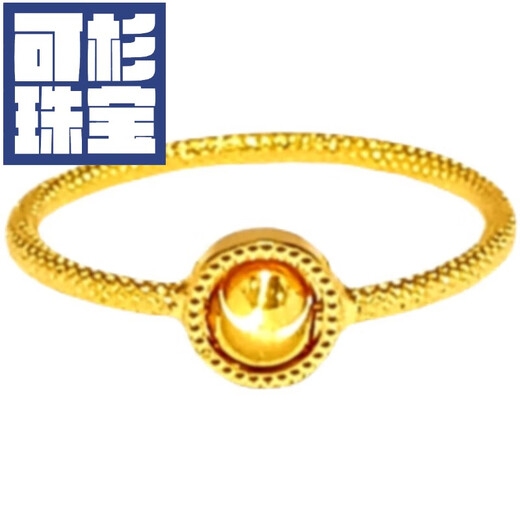 Keshan 18k gold transfer bead ring cat eye women's life style versatile simple timely transfer ring 925 silver set