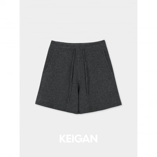 KEIGAN studio/soft and comfortable wool cashmere, fashionable Phoebe style broad-shouldered knitted sweater cardigan for women, smoked gray (shorts) M 36 (delivery within 15 days of booking)