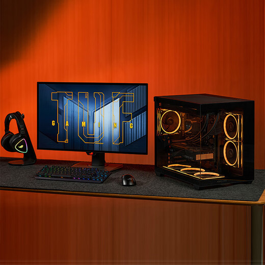 ASUS ROG family bucket 14600KF/RTX5060Ti RTX5070 computer host live broadcast e-sports Delta game design rendering desktop assembly complete machine DIY assembly machine with five 14600KF+RTX5060Ti 16G