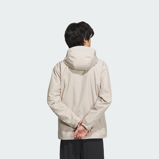 Adidas water-repellent plus velvet lining three-in-one hooded jacket for men and women in autumn and winter Adidas official light sports light brown L
