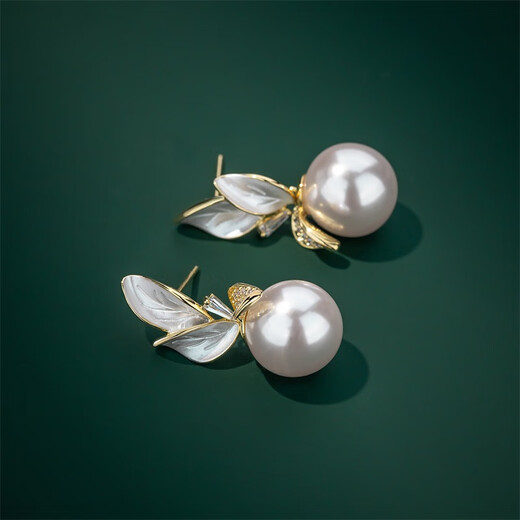 Yalundi large pearl earrings women's sterling silver earrings unique silver earrings 2025 new hot style high-end light luxury earrings temperament