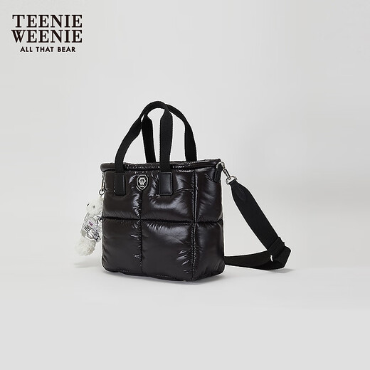 Teenie Weenie Bear Women's Bag 25 Autumn New Simple Fashion Cute and Playful Pendant Shoulder Bag Black FRE
