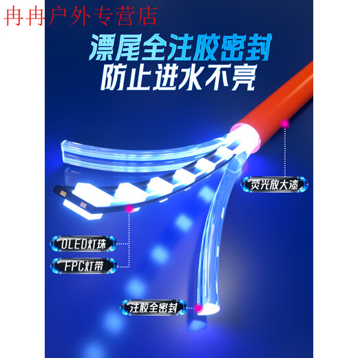 Zailu AI intelligent luminous float OLED float sealed tail black pit competitive fish float bite hook color changing buoy fishing gear big brand AI-1-1 lead 1 point 3 shallow water fish non-discoloration exquisite UV boxed reference price 122