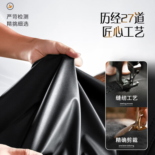 Rich PU leather imitation mink winter middle-aged men's thickened warm fur collar leather jacket men's imitation fur men's clothing