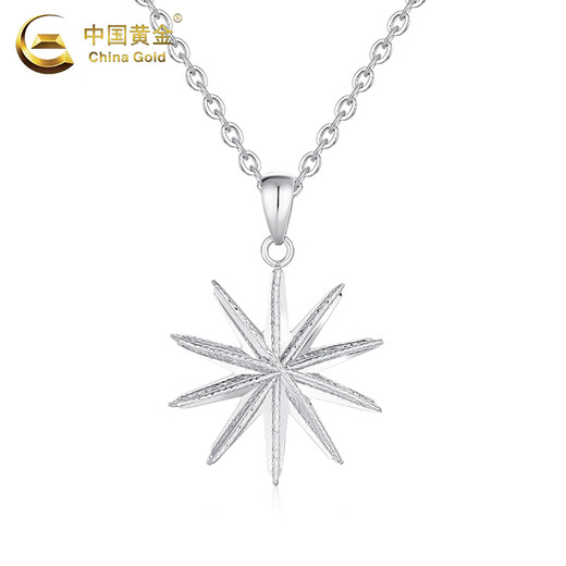 China Gold (CHINA GOLD) PT950 platinum star pendant for women, high-end platinum star Valentine's Day birthday gift for girlfriend and wife. Platinum star pendant about 2.7g, free silver chain + selection gift box