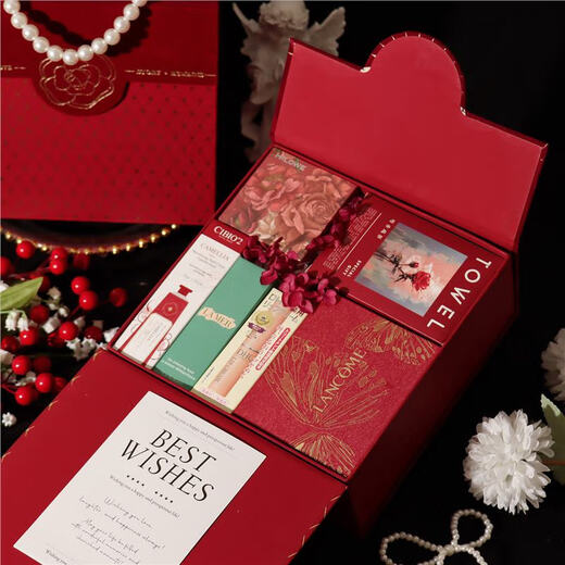 Wedding souvenirs for bridesmaids, high-end practical gift boxes for brides, light luxury high-end return gifts for girls, birthday gifts for girls 17. Camellia champagne gold gift box