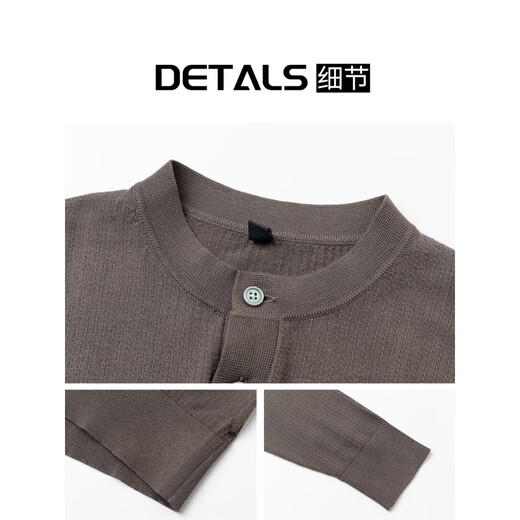 TLXT International first-line brand autumn and winter men's new style 2025 Henry collar simple sweater men's casual commuting sweater half black M